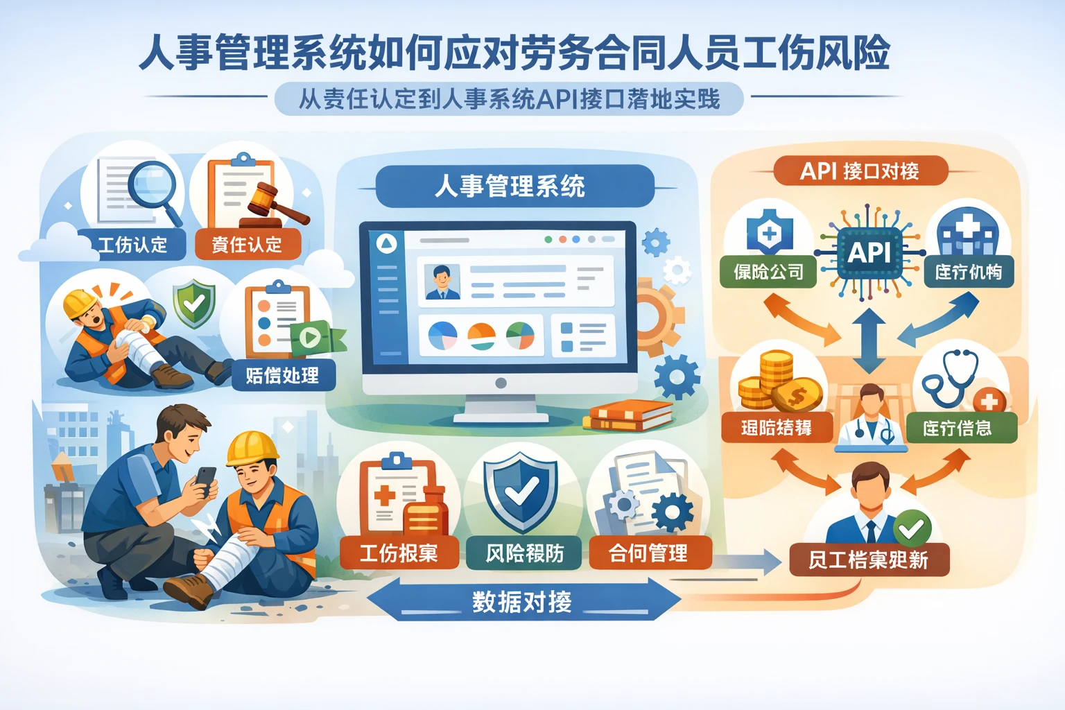 人事管理系统如何应对劳务合同人员工伤风险：从责任认定到人事系统API接口落地实践