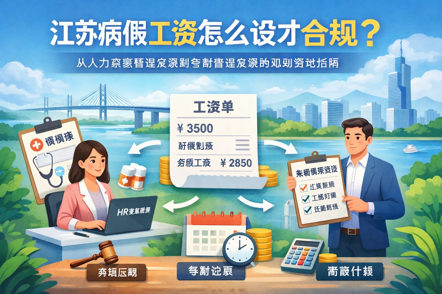 江苏病假工资怎么设才合规？从人力资源管理系统到考勤管理系统的规则落地指南
