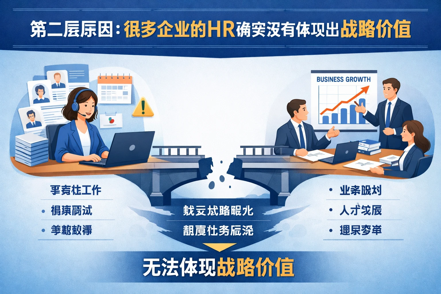 第二层原因:很多企业的HR确实没有体现出战略价值