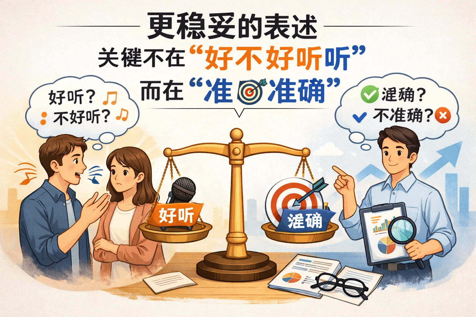 更稳妥的表述，关键不在“好不好听”，而在“准不准确”