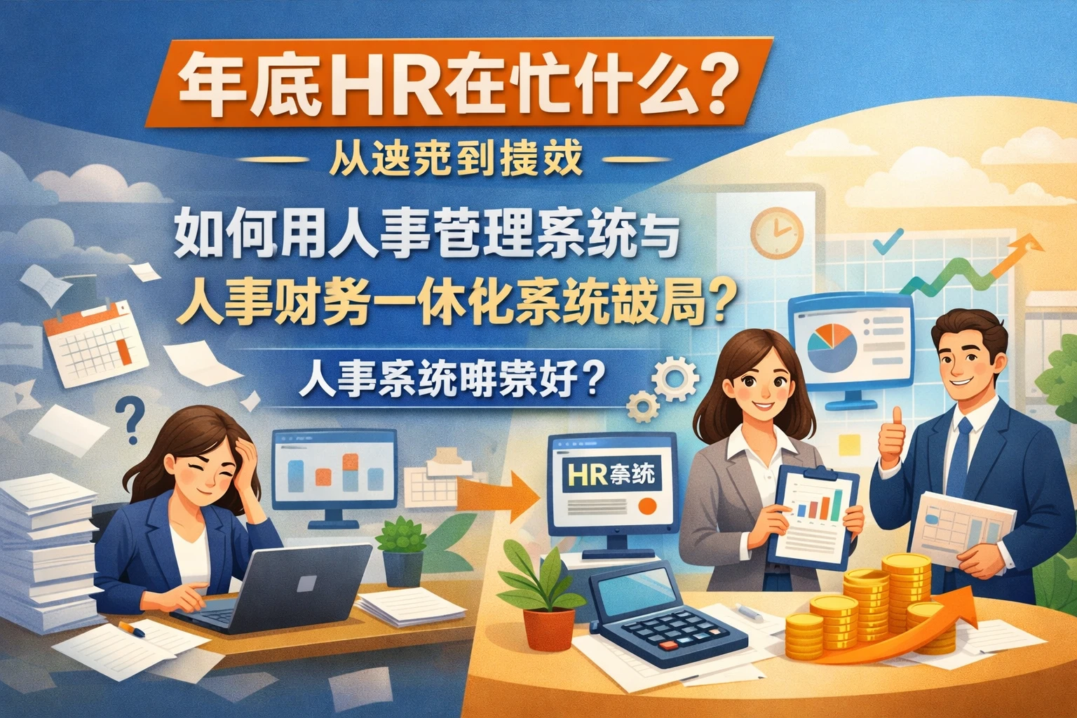 年底HR在忙什么？从迷茫到提效，如何用人事管理系统与人事财务一体化系统破局，人事系统哪家好