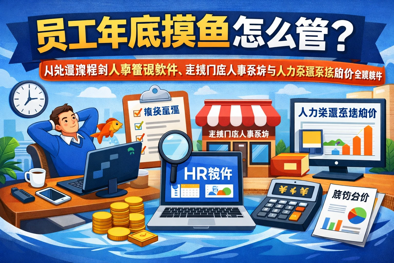 员工年底摸鱼怎么管?从处理流程到人事管理软件、连锁门店人事系统与人力资源系统报价全面解析