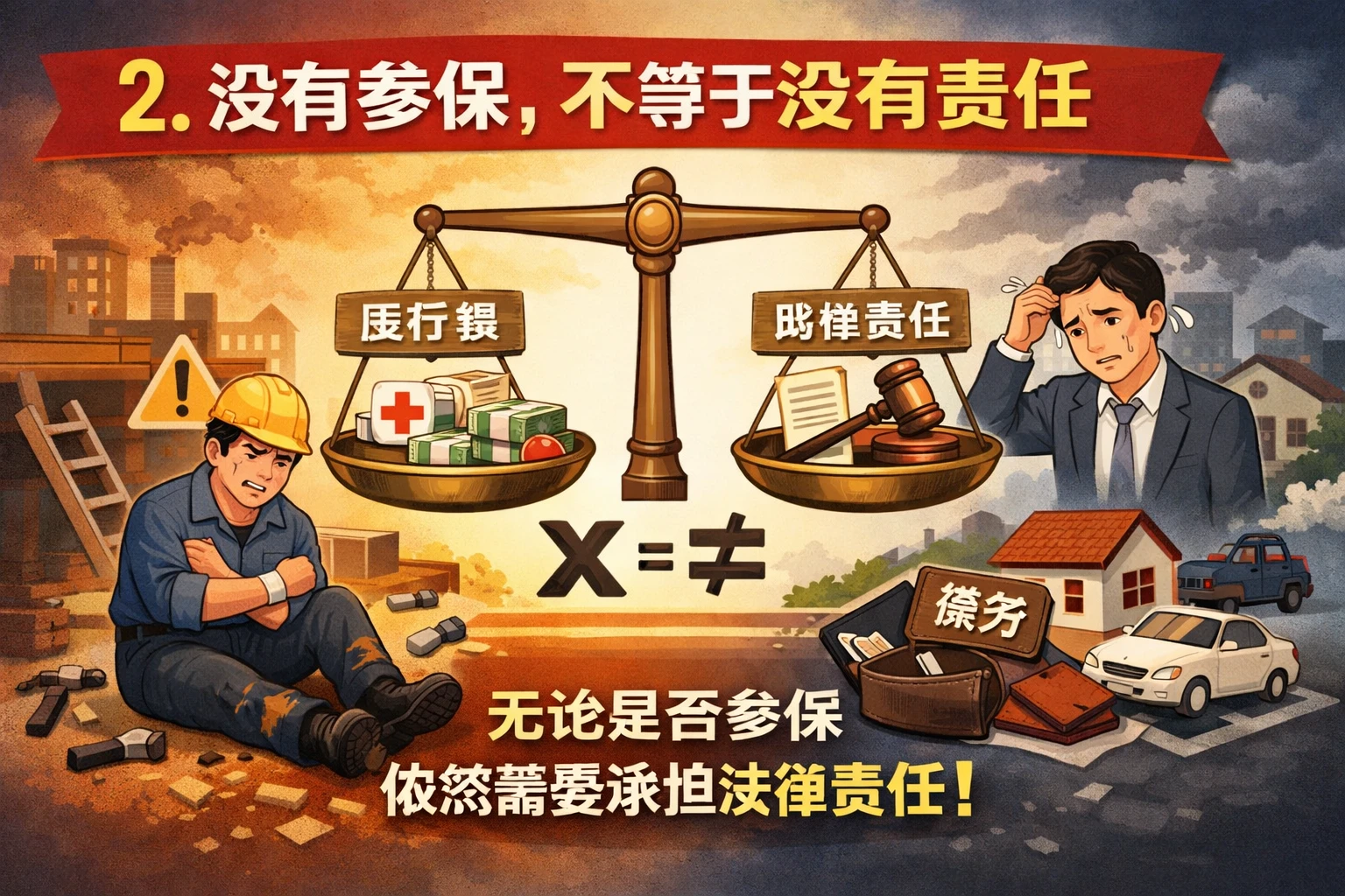 2. 没有参保，不等于没有责任