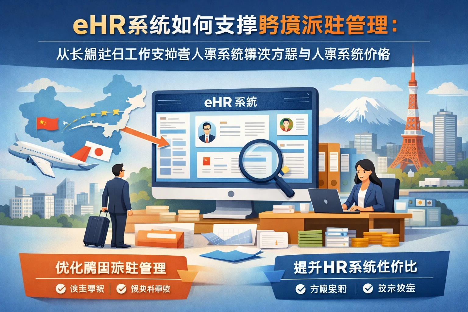eHR系统如何支撑跨境派驻管理:从长期赴日工作安排看人事系统解决方案与人事系统价格