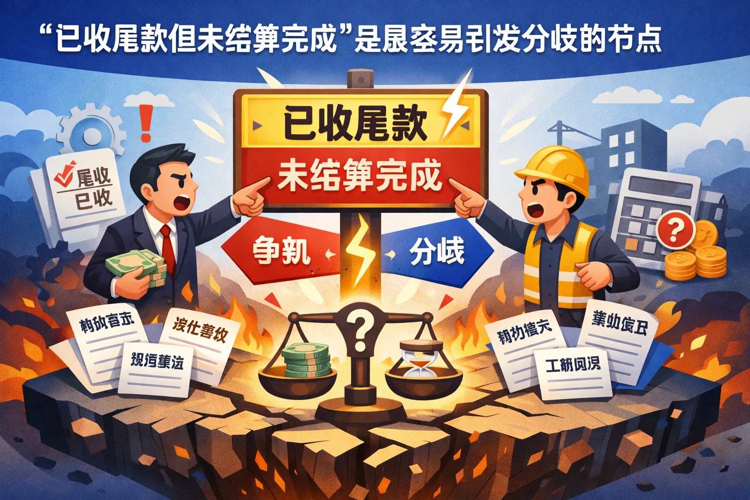 “已收尾款但未结算完成”是最容易引发分歧的节点