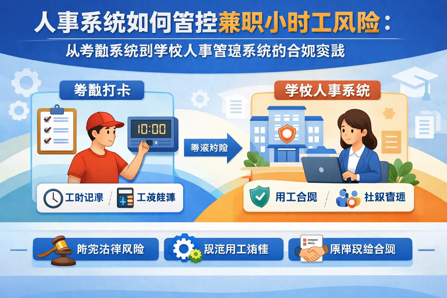 人事系统如何管控兼职小时工风险：从考勤系统到学校人事管理系统的合规实践