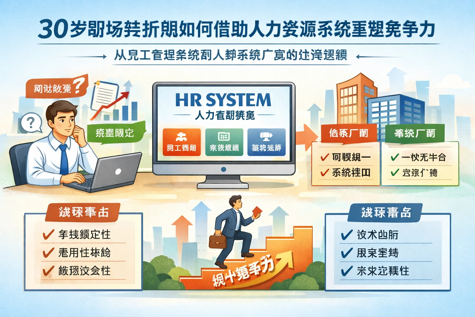 30岁职场转折期如何借助人力资源系统重塑竞争力：从员工管理系统到人事系统厂商的选择逻辑