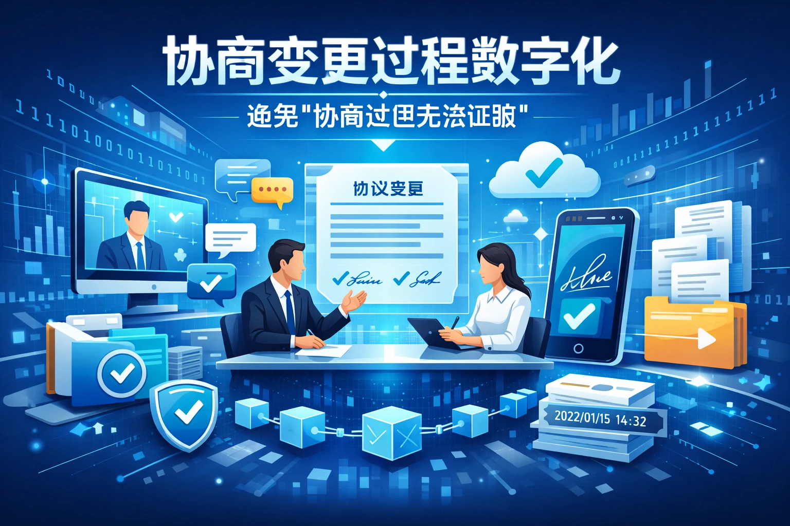 协商变更过程数字化，避免“协商过但无法证明”