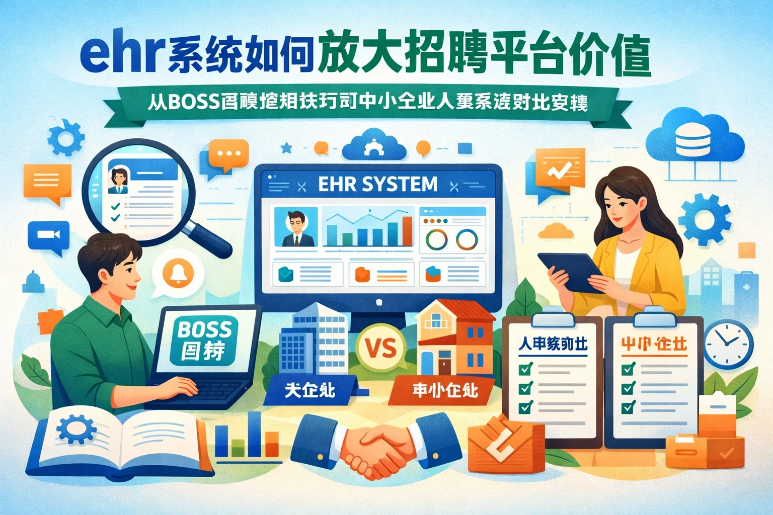 ehr系统如何放大招聘平台价值：从BOSS直聘使用技巧到中小企业人事系统对比实践