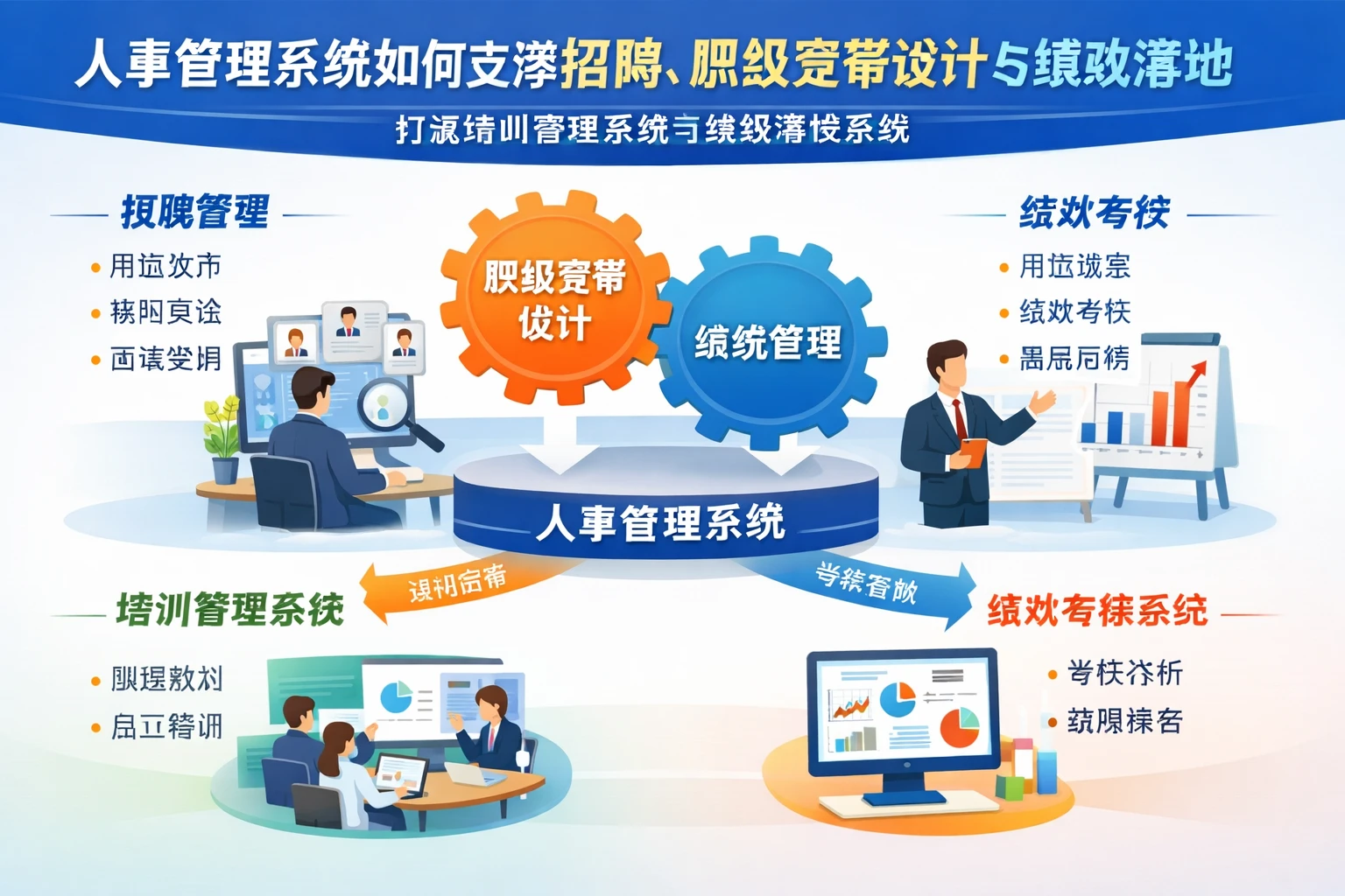 人事管理系统如何支撑招聘、职级宽带设计与绩效落地,打通培训管理系统与绩效考核系统