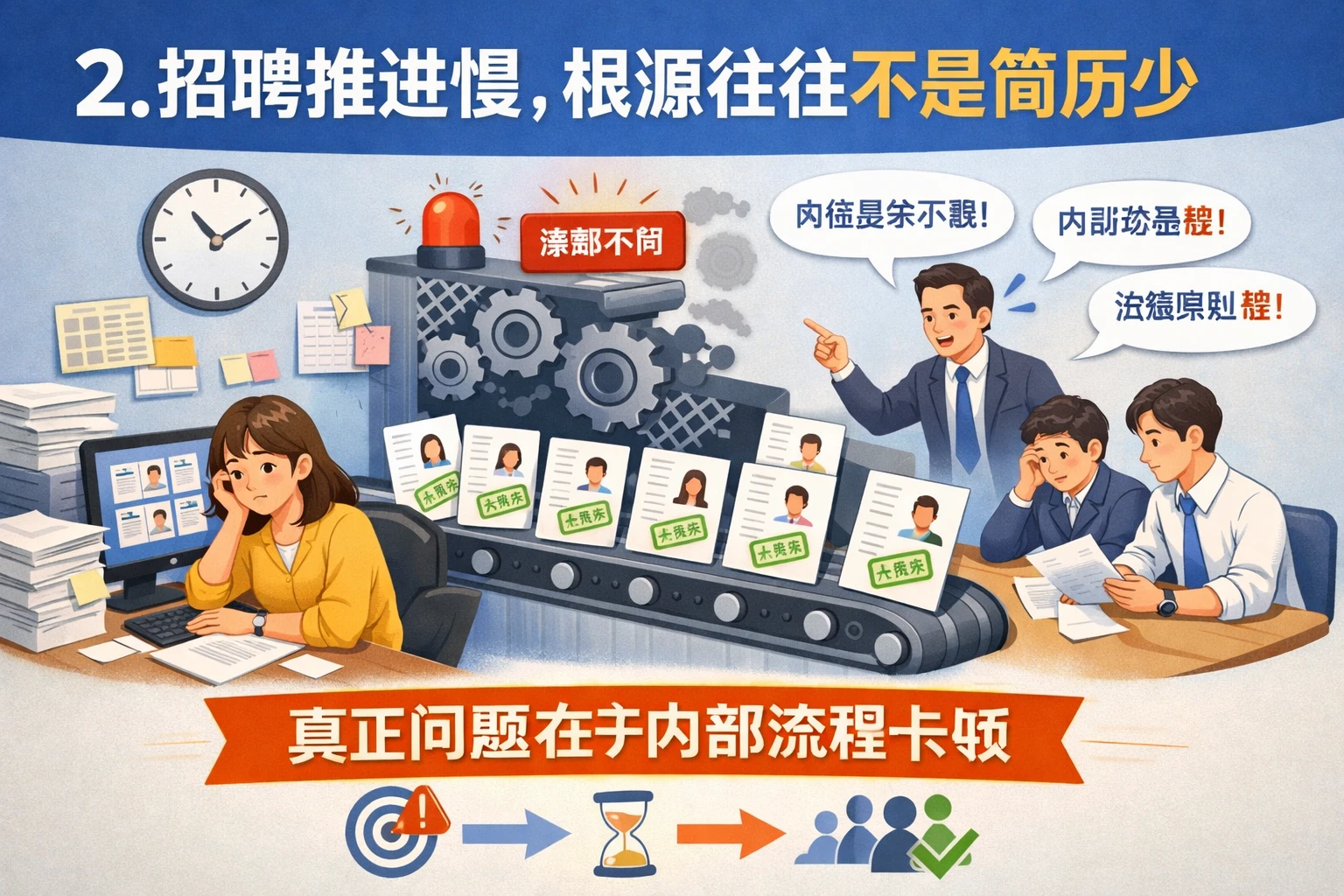 2. 招聘推进慢，根源往往不是简历少