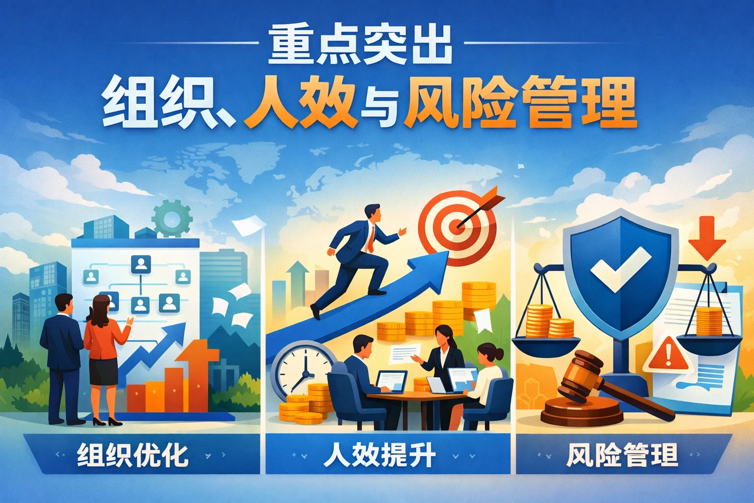 重点突出组织、人效与风险管理