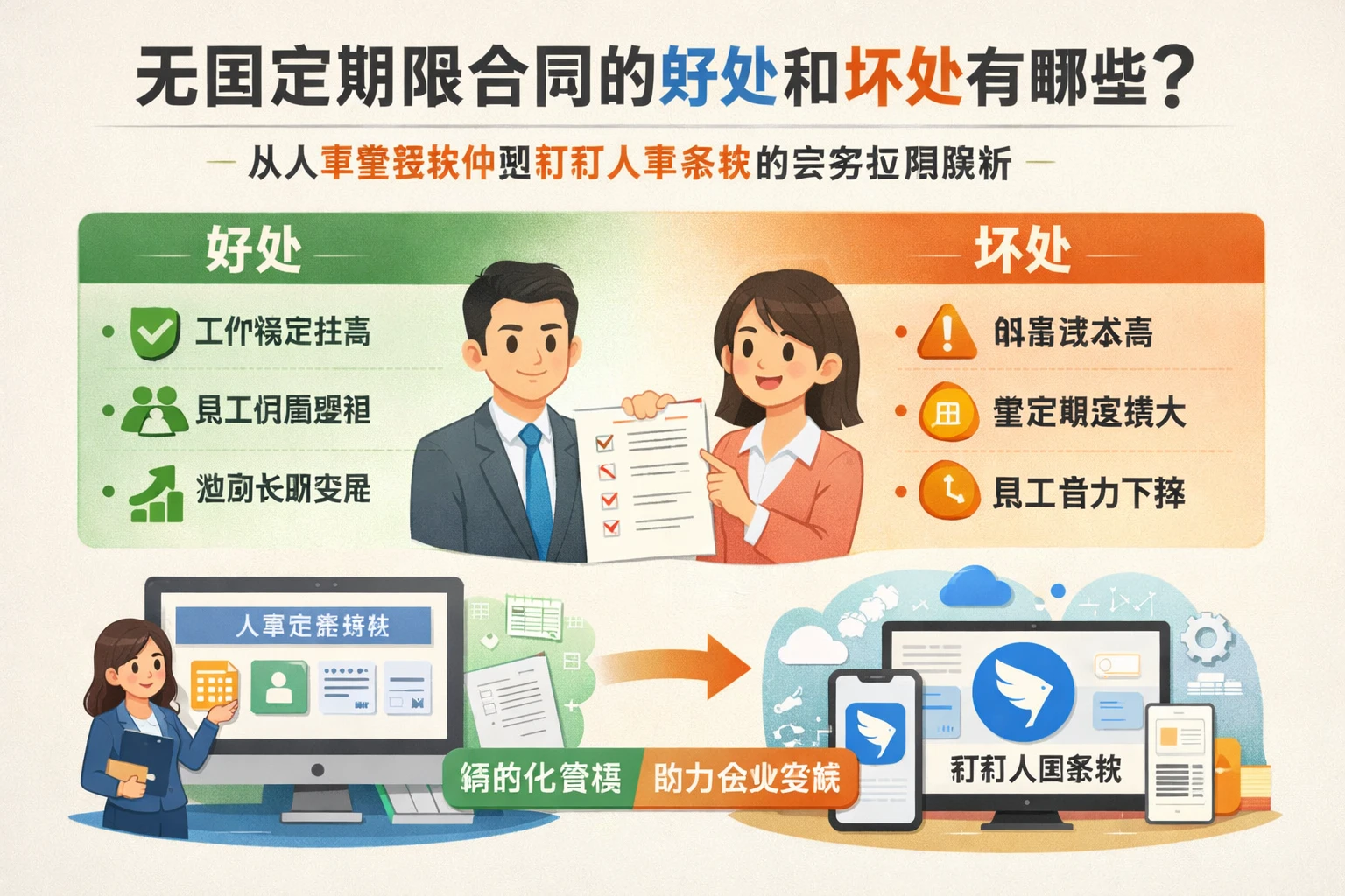 无固定期限合同的好处和坏处有哪些？从人事管理软件到钉钉人事系统的实务应用解析