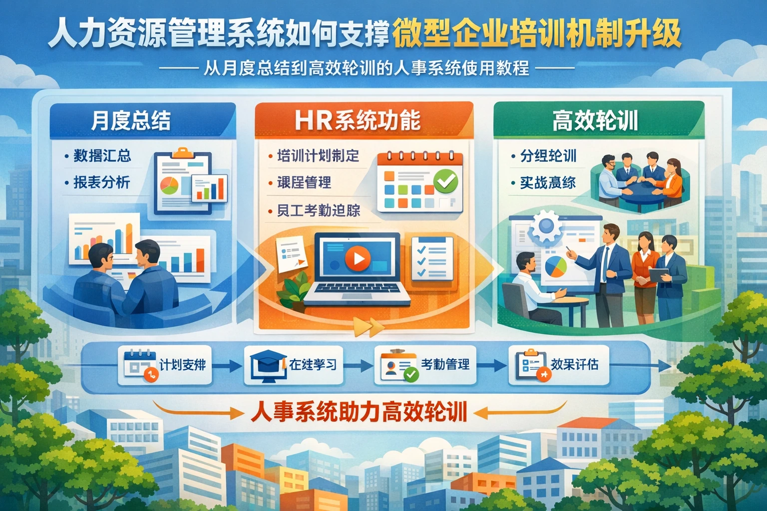 人力资源管理系统如何支撑微型企业培训机制升级——从月度总结到高效轮训的人事系统使用教程