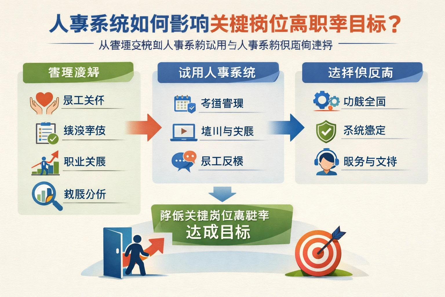 人事系统如何影响关键岗位离职率目标：从管理逻辑到人事系统试用与人事系统供应商选择