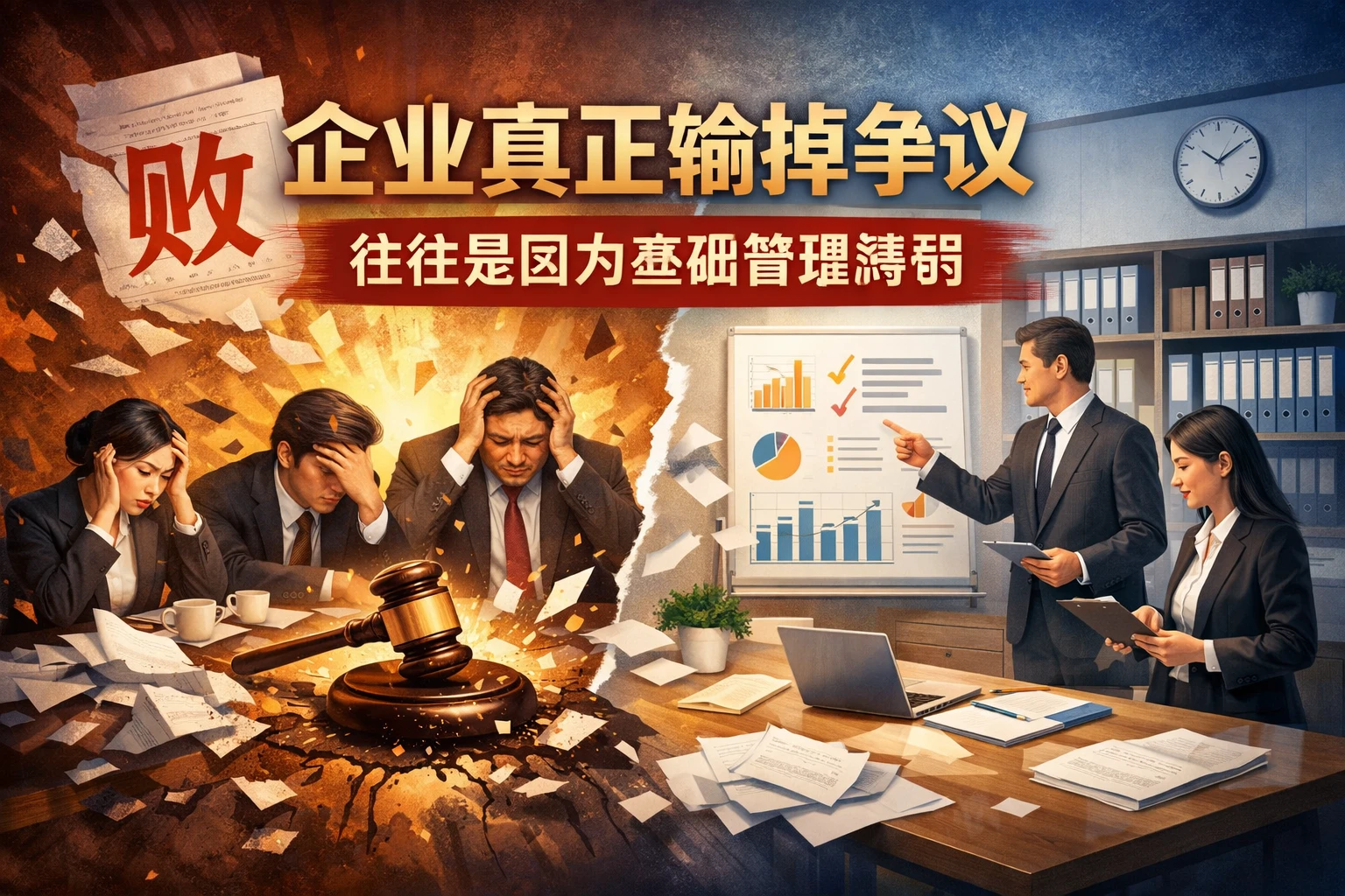 企业真正输掉争议，往往是因为基础管理薄弱
