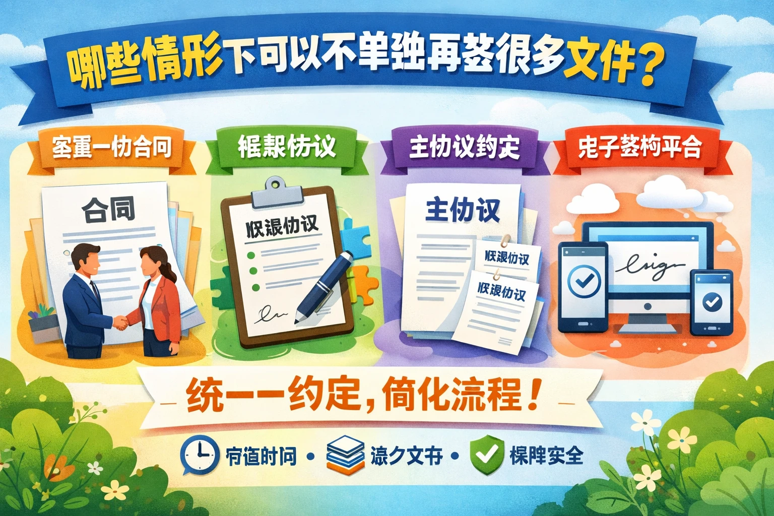 哪些情形下可以不单独再签很多文件