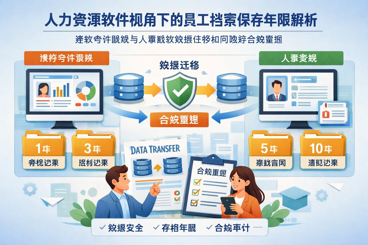 人力资源软件视角下的员工档案保存年限解析:绩效考评系统与人事系统数据迁移如何做好合规管理