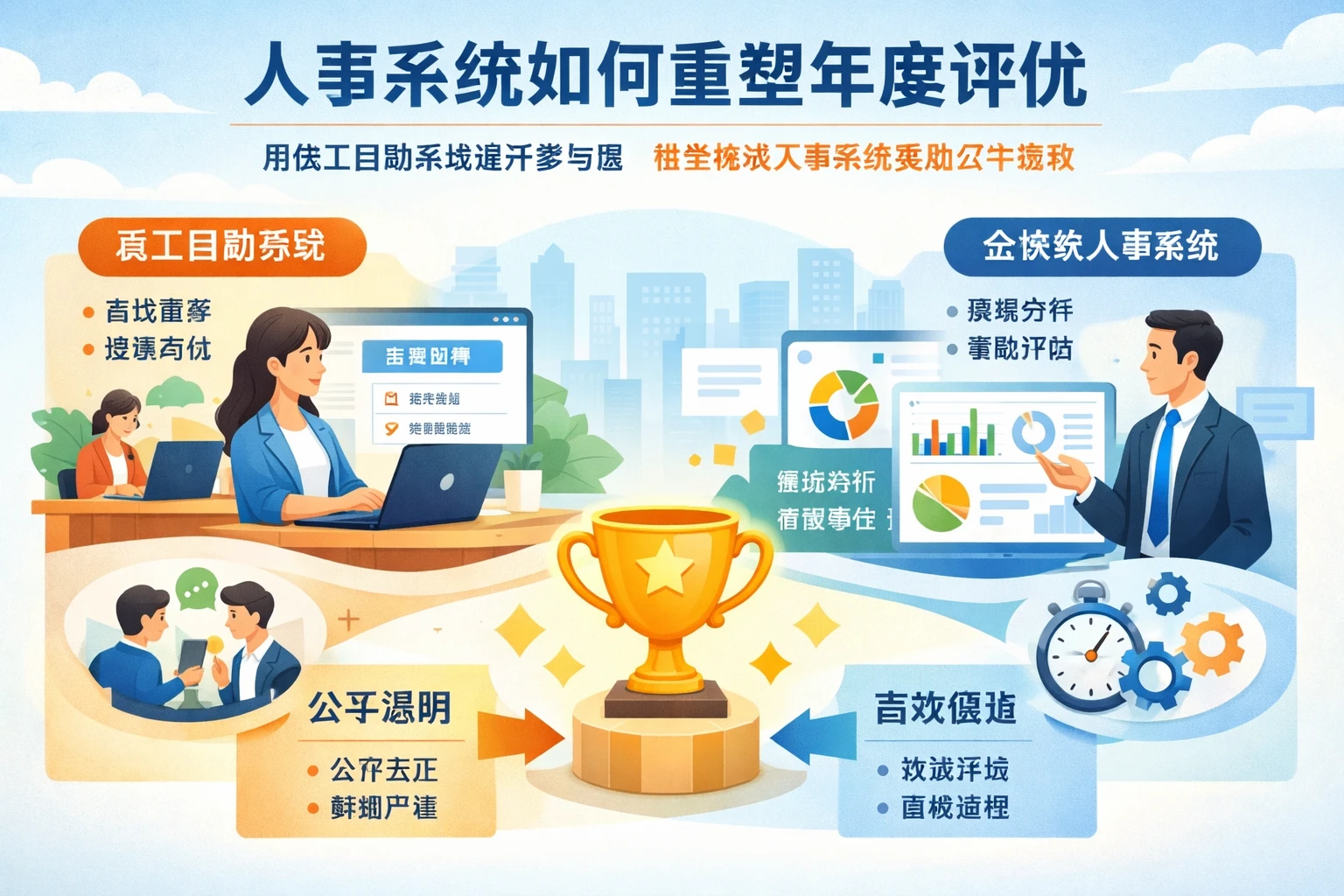 人事系统如何重塑年度评优：用员工自助系统提升参与感，借全模块人事系统实现公平高效