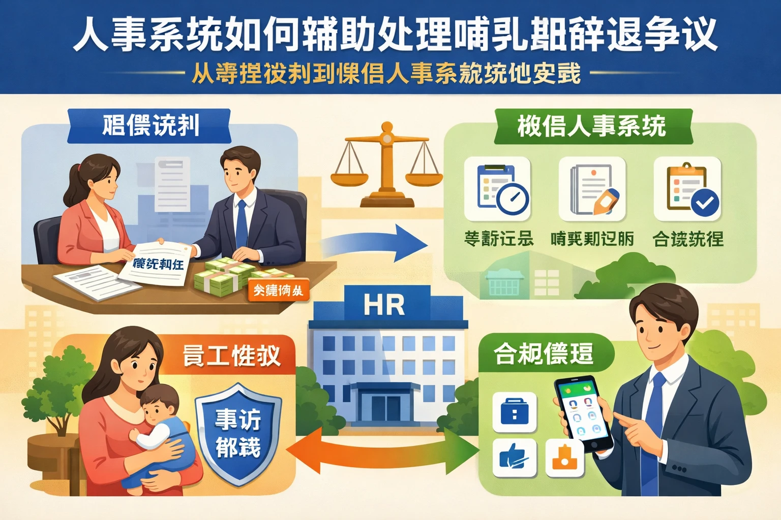 人事系统如何辅助处理哺乳期辞退争议:从赔偿谈判到微信人事系统落地实践