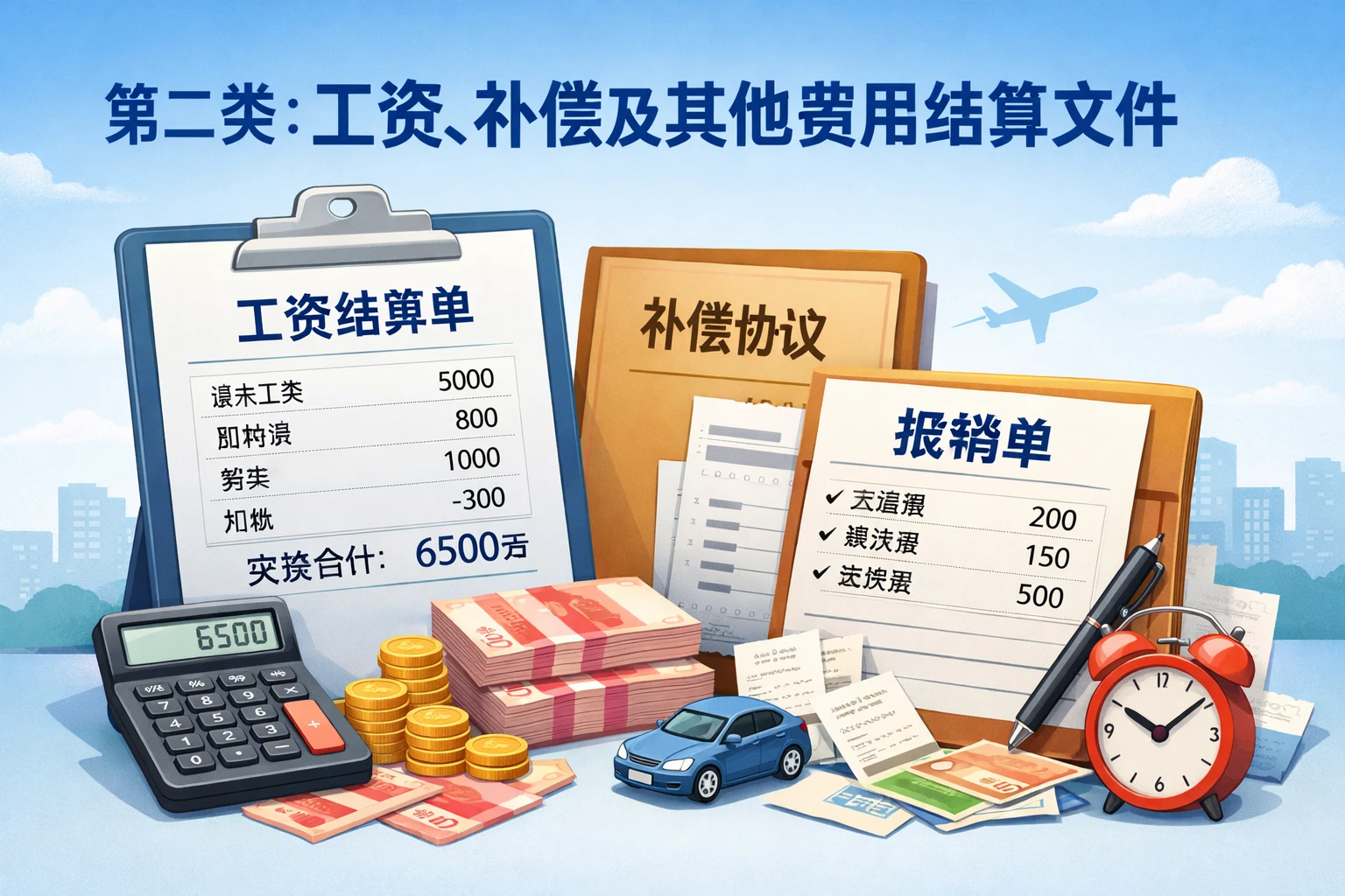 第二类:工资、补偿及其他费用结算文件