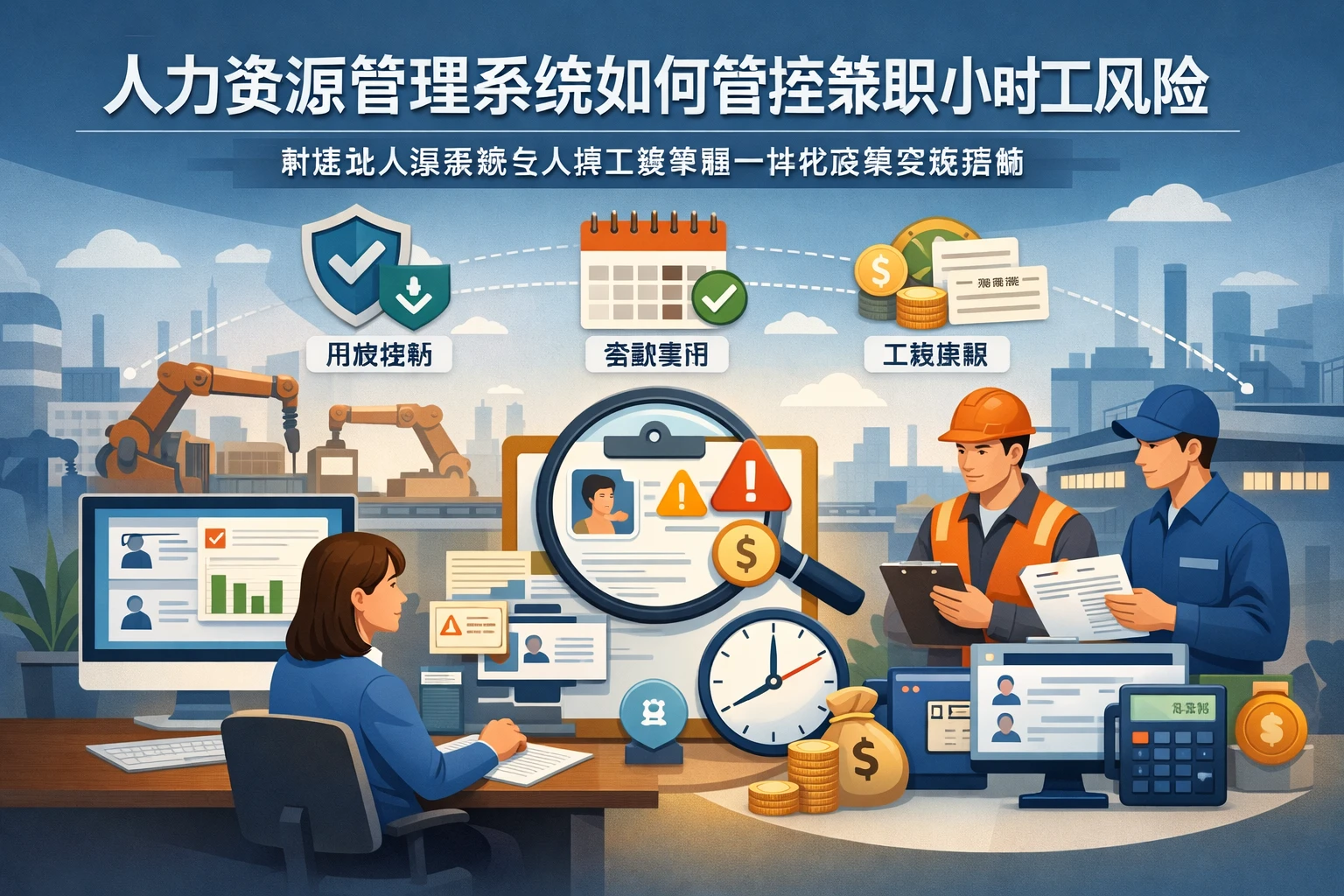 人力资源管理系统如何管控兼职小时工风险:制造业人事系统与人事工资考勤一体化系统实践指南