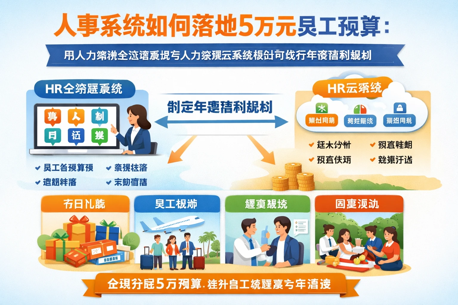 人事系统如何落地5万元员工预算：用人力资源全流程系统与人力资源云系统做出可执行年度福利规划