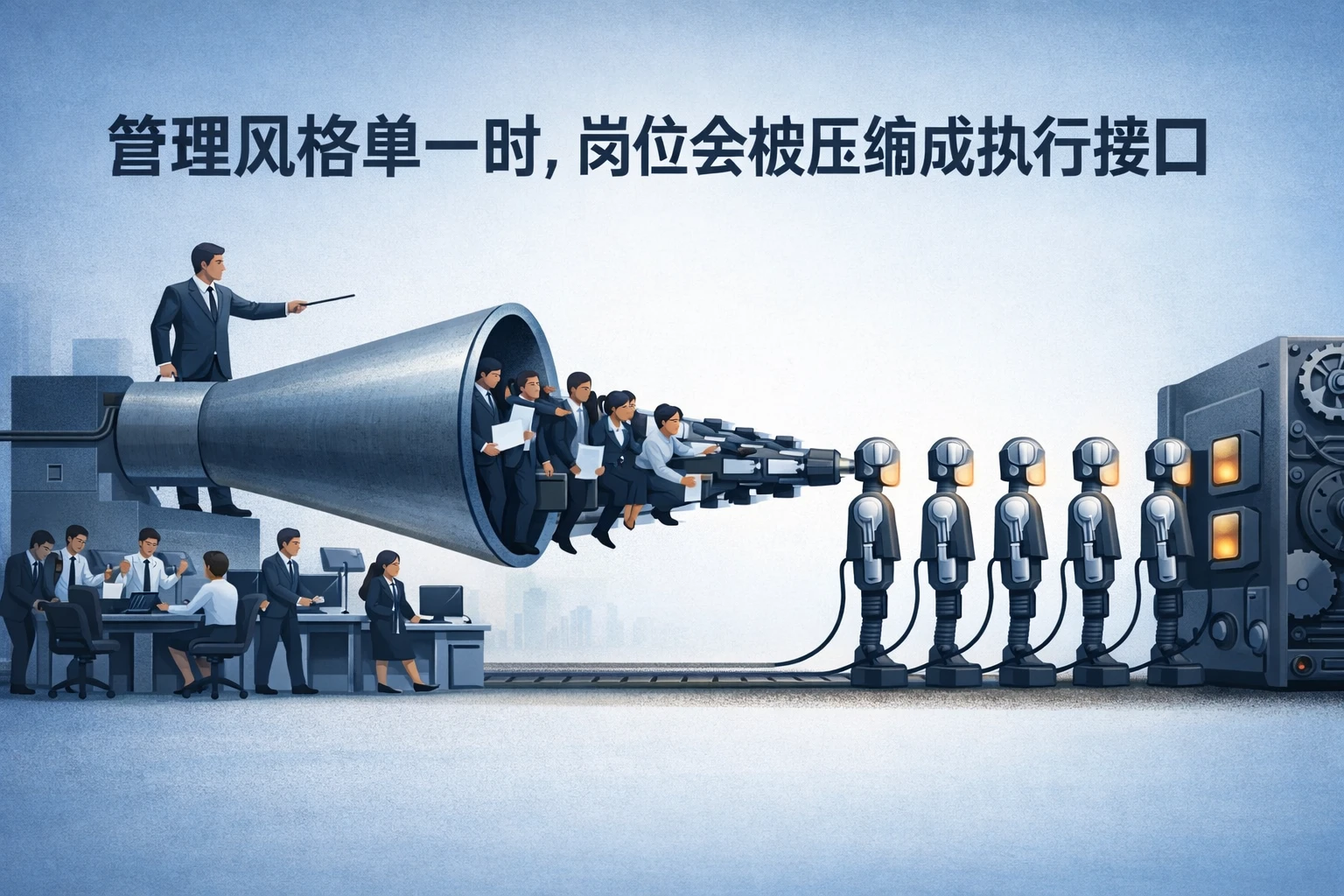 管理风格单一时，岗位会被压缩成执行接口