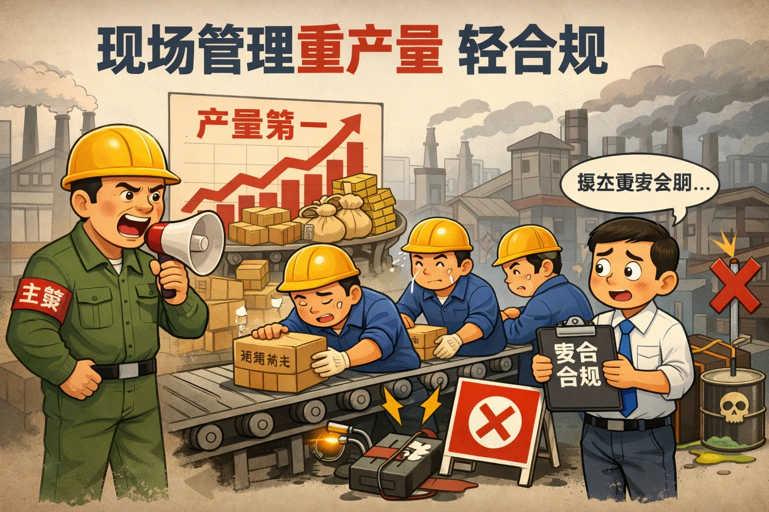 现场管理重产量,轻合规