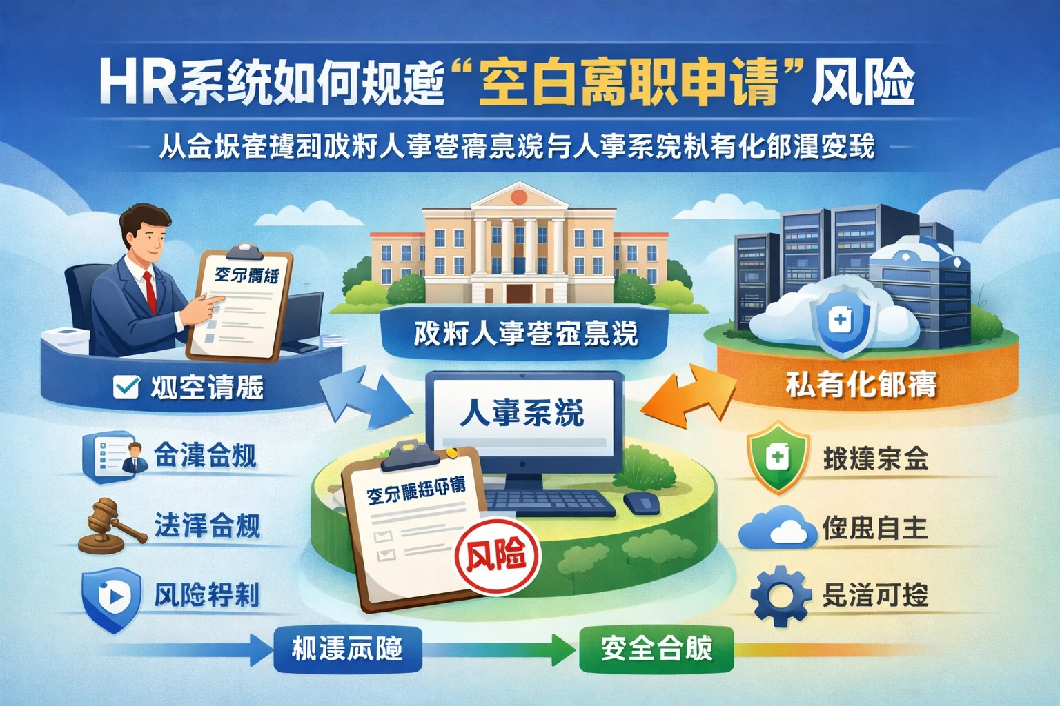 HR系统如何规避“空白离职申请”风险：从合规管理到政府人事管理系统与人事系统私有化部署实践