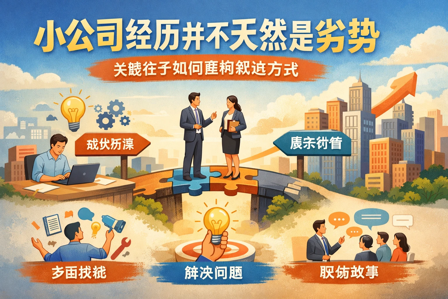 小公司经历并不天然是劣势，关键在于如何重构叙述方式