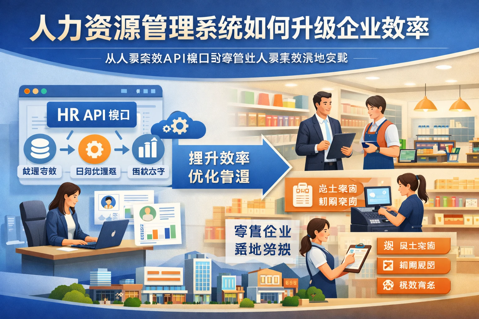 人力资源管理系统如何升级企业效率：从人事系统API接口到零售业人事系统落地实践