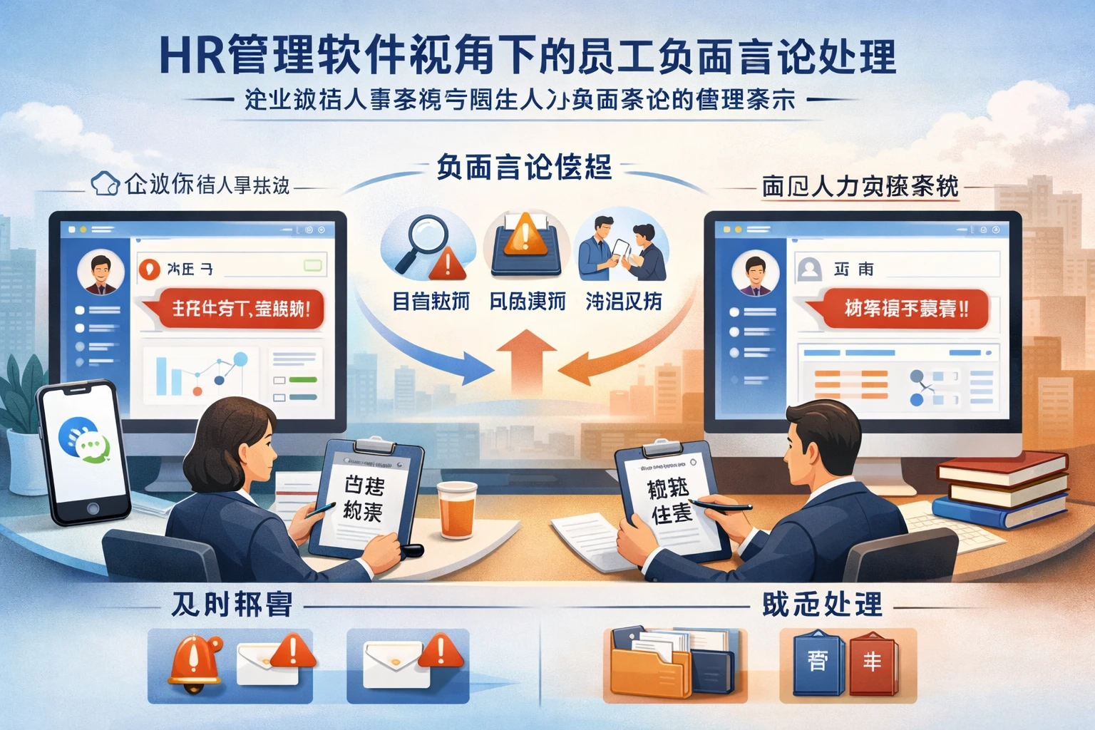 HR管理软件视角下的员工负面言论处理：企业微信人事系统与国企人力资源系统的管理启示