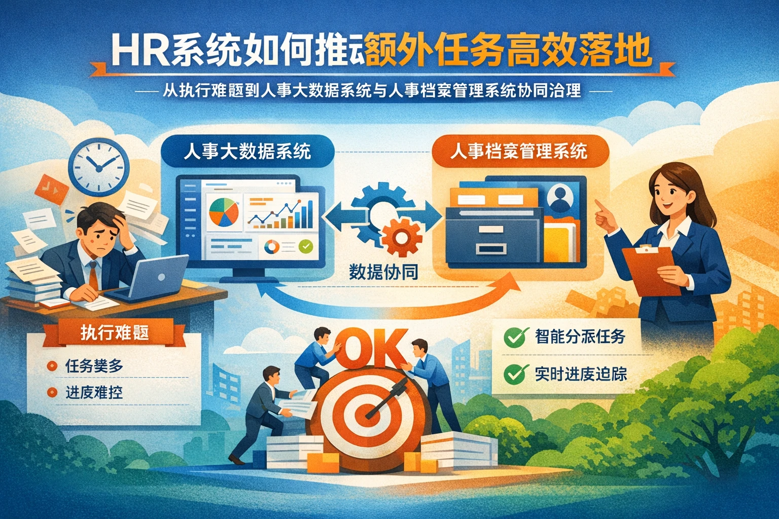 HR系统如何推动额外任务高效落地：从执行难题到人事大数据系统与人事档案管理系统协同治理