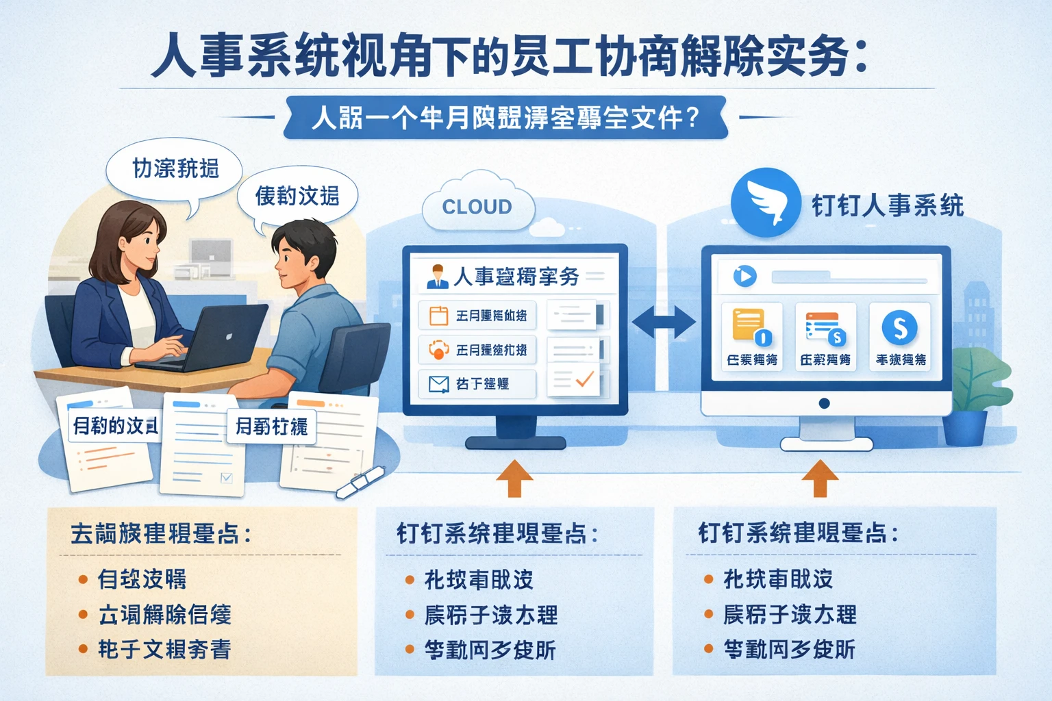 人事系统视角下的员工协商解除实务:入职一个半月辞退需签哪些文件,人事管理系统云端版与钉钉人事系统如何落地管理
