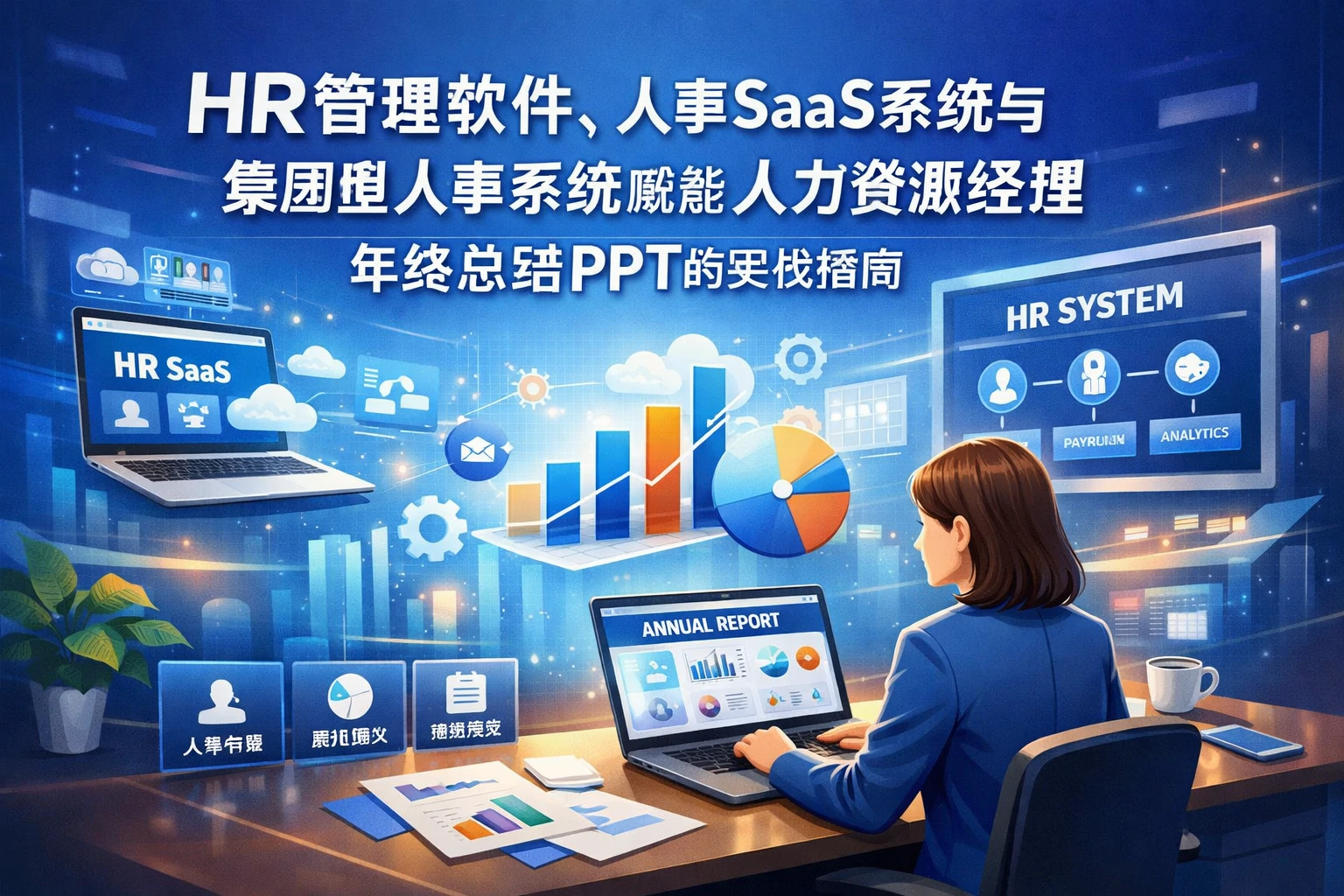 HR管理软件、人事SaaS系统与集团型人事系统赋能人力资源经理年终总结PPT的实战指南