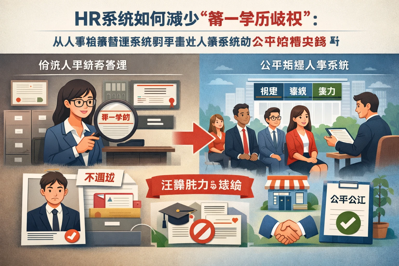 HR系统如何减少“第一学历歧视”：从人事档案管理系统到零售业人事系统的公平招聘实践