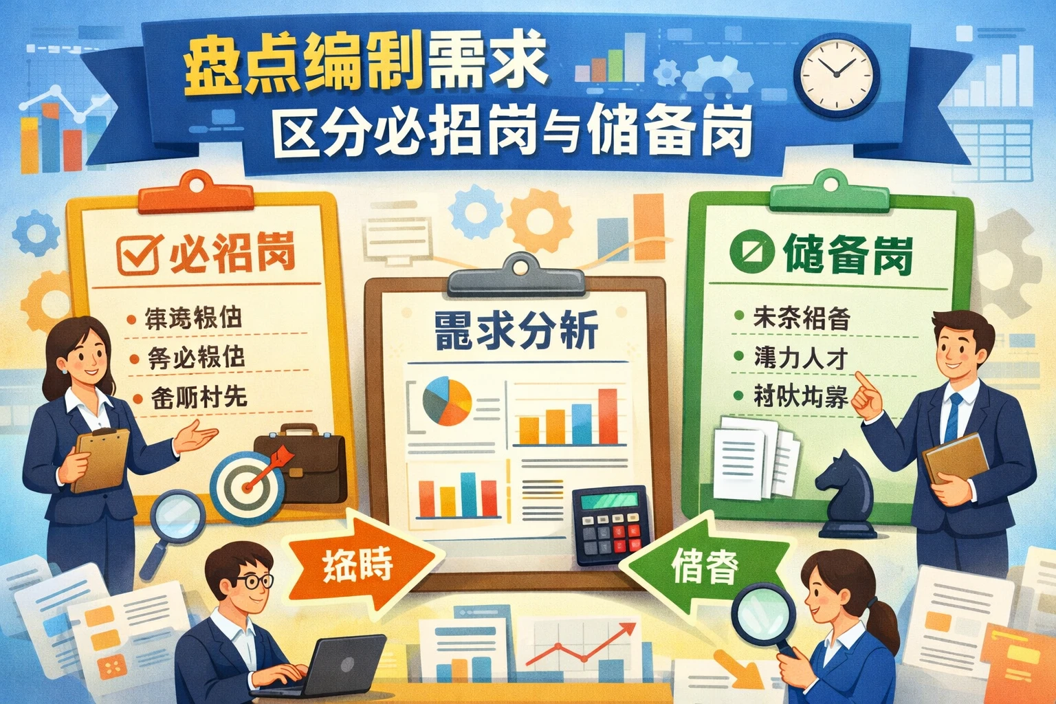 盘点编制需求，区分必招岗与储备岗