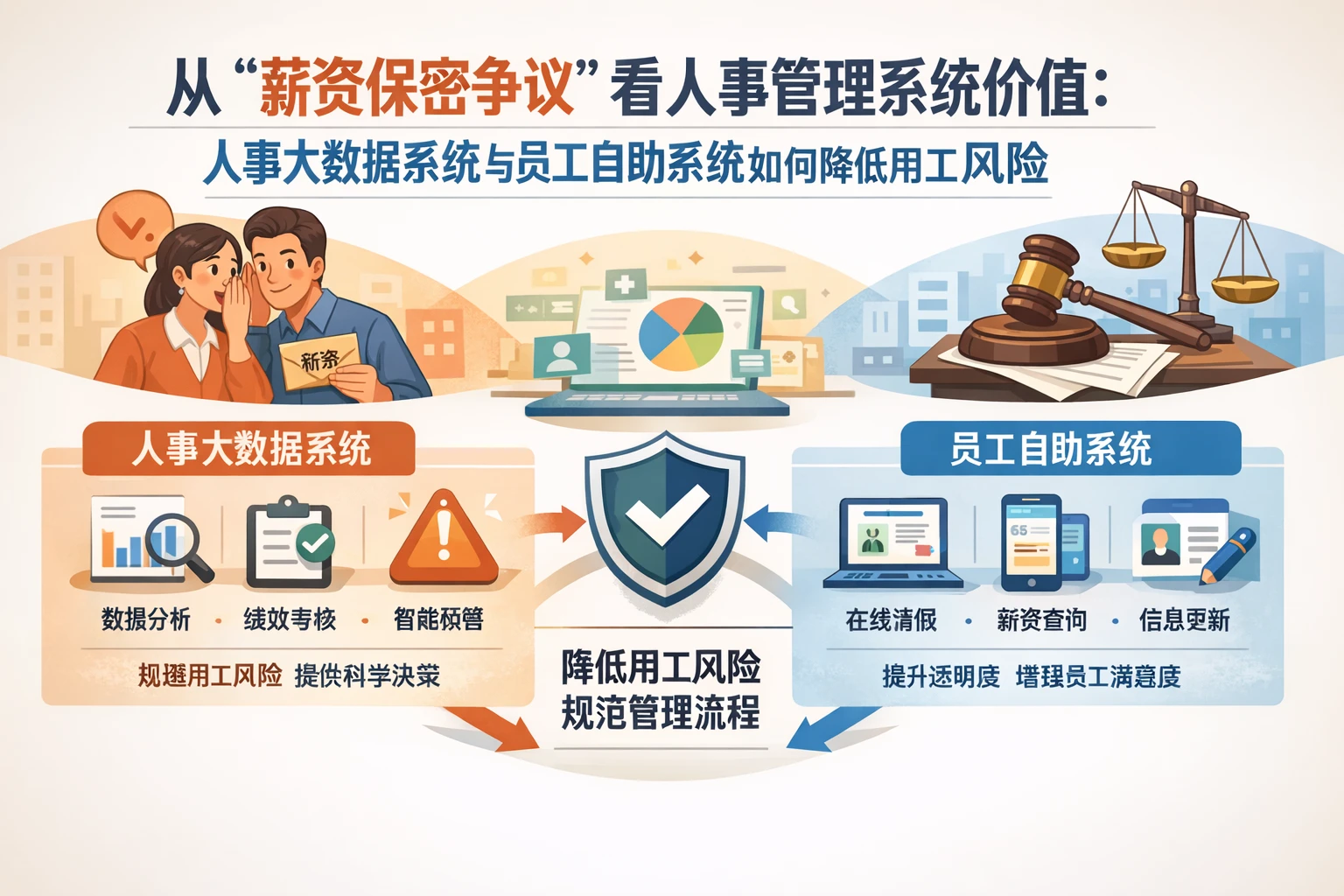 从“薪资保密争议”看人事管理系统价值:人事大数据系统与员工自助系统如何降低用工风险