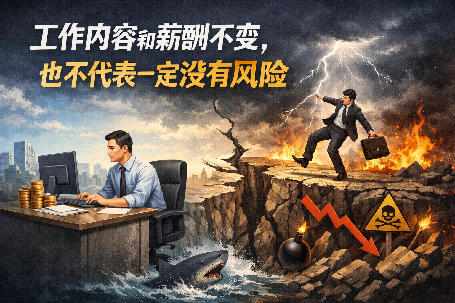 工作内容和薪酬不变，也不代表一定没有风险