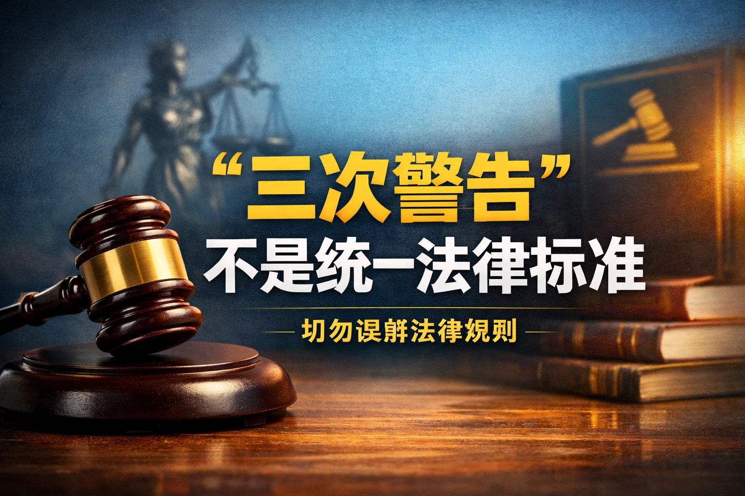 “三次警告”不是统一法律标准