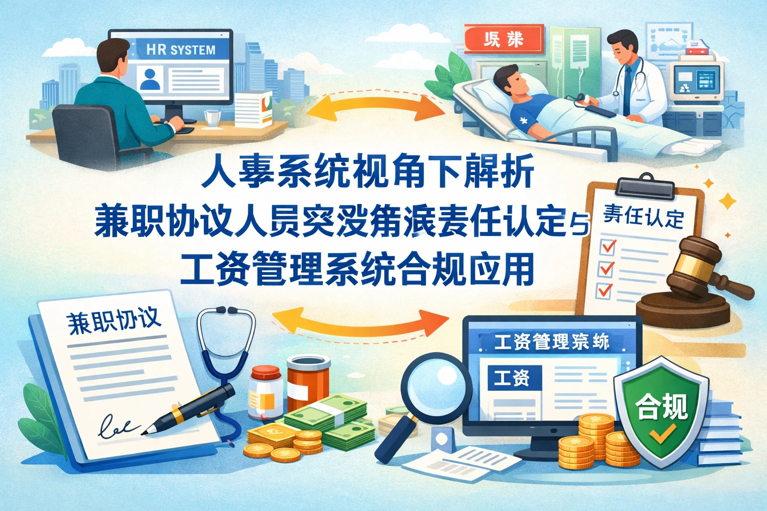 人事系统视角下解析兼职协议人员突发疾病责任认定与工资管理系统合规应用