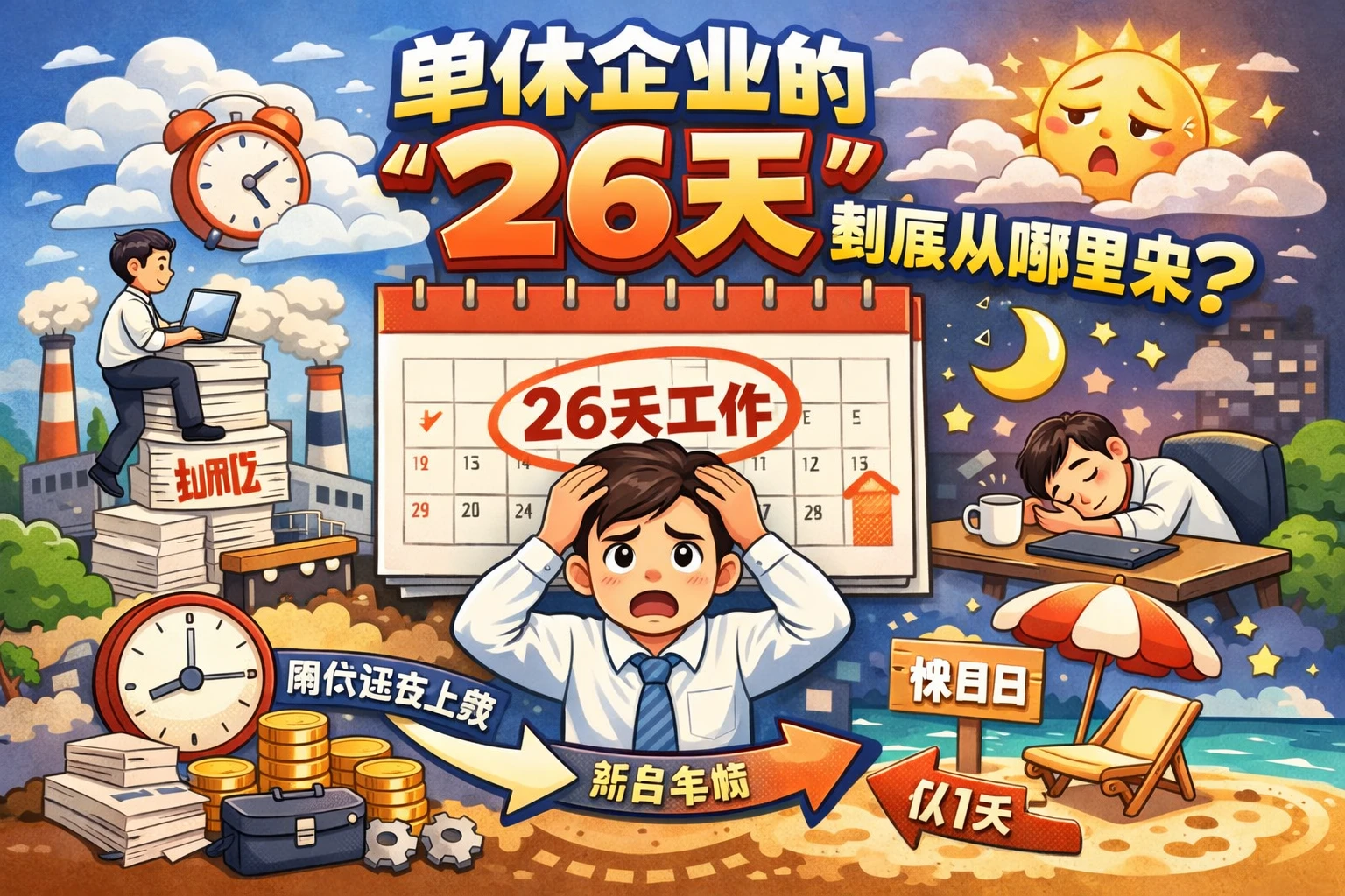 单休企业的“26天”到底从哪里来