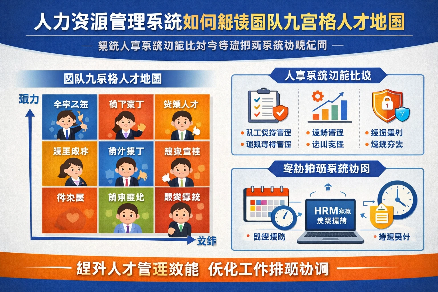人力资源管理系统如何解读团队九宫格人才地图：兼谈人事系统功能比较与考勤排班系统协同应用