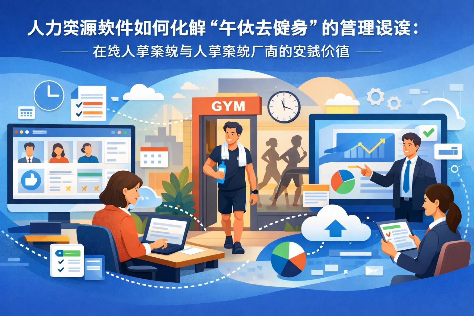 人力资源软件如何化解“午休去健身”的管理误读：在线人事系统与人事系统厂商的实践价值