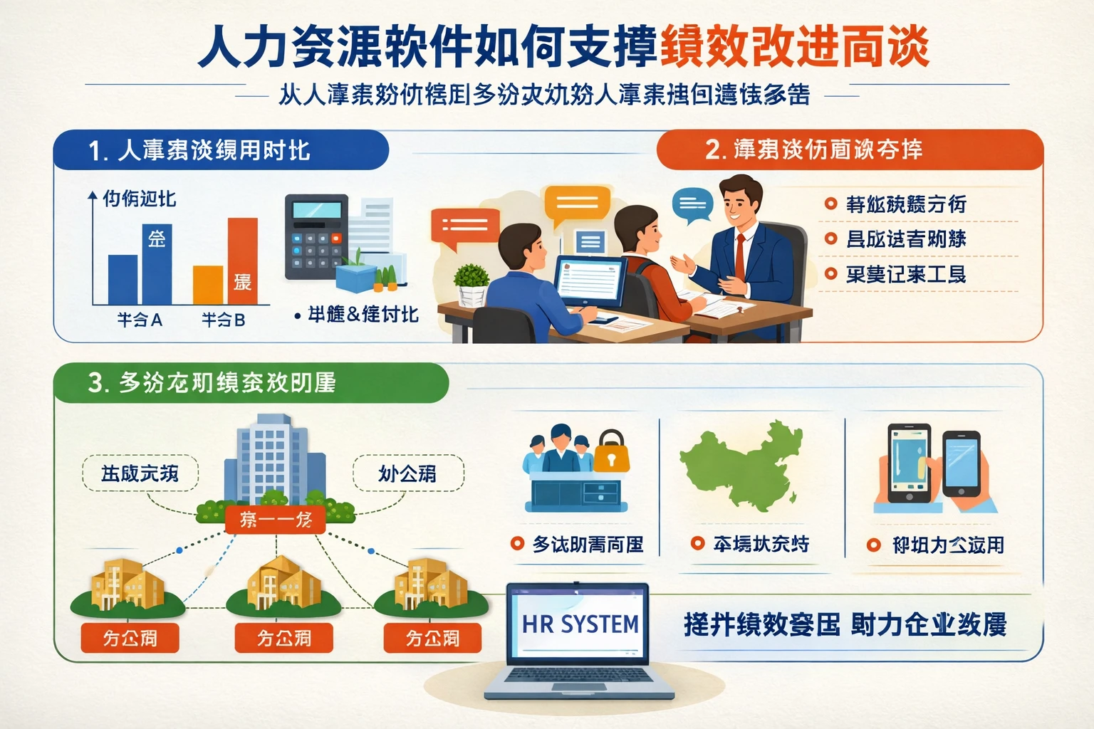 人力资源软件如何支撑绩效改进面谈：从人事系统价格到多分支机构人事系统的落地思路