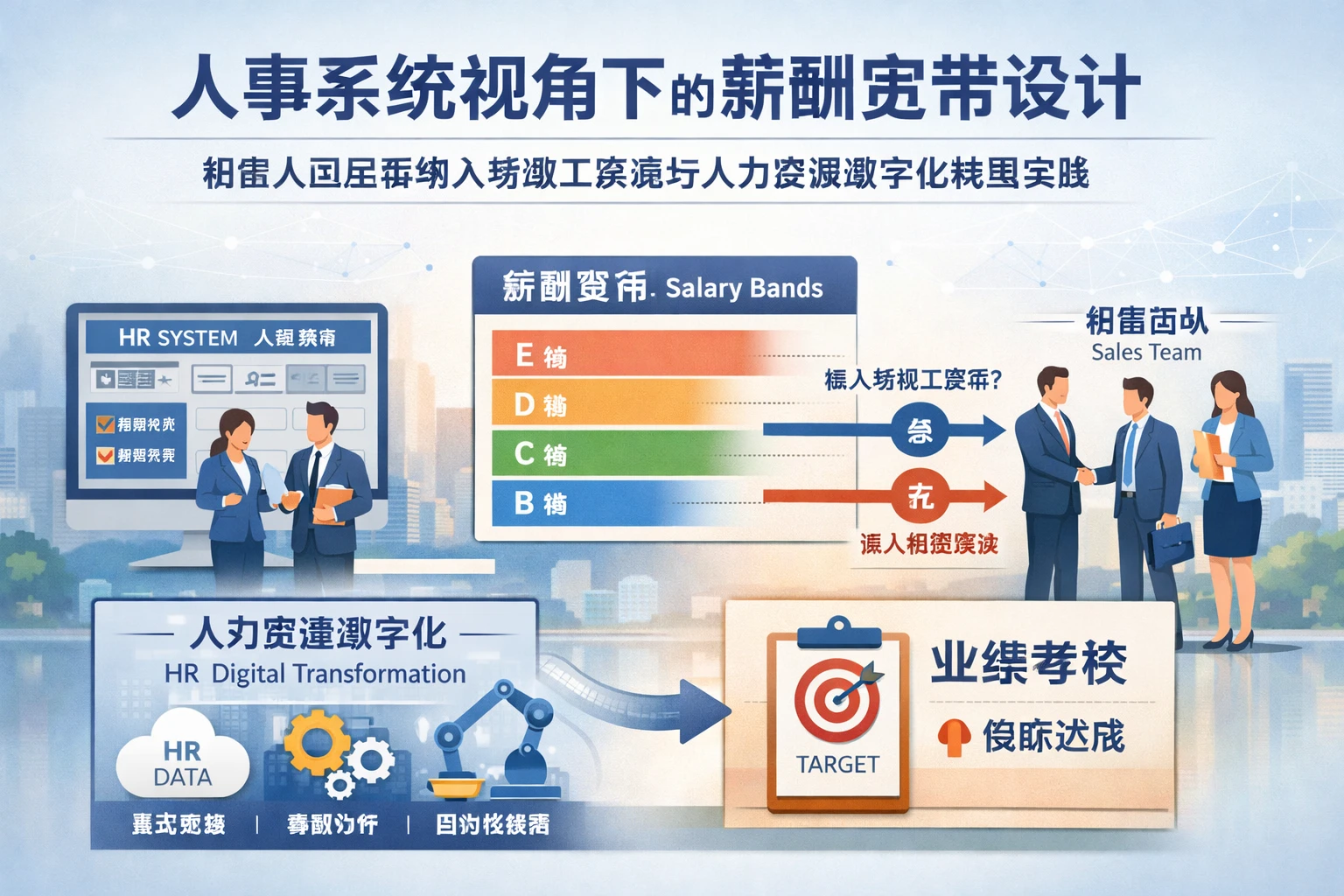 人事系统视角下的薪酬宽带设计：销售人员是否纳入等级工资表与人力资源数字化转型实践