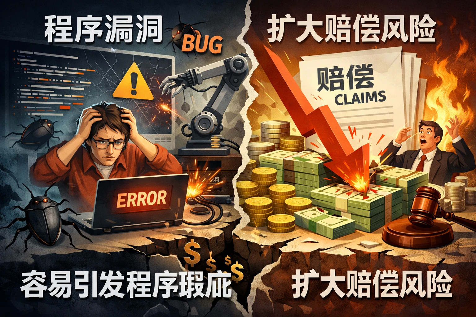 容易引发程序瑕疵，扩大赔偿风险