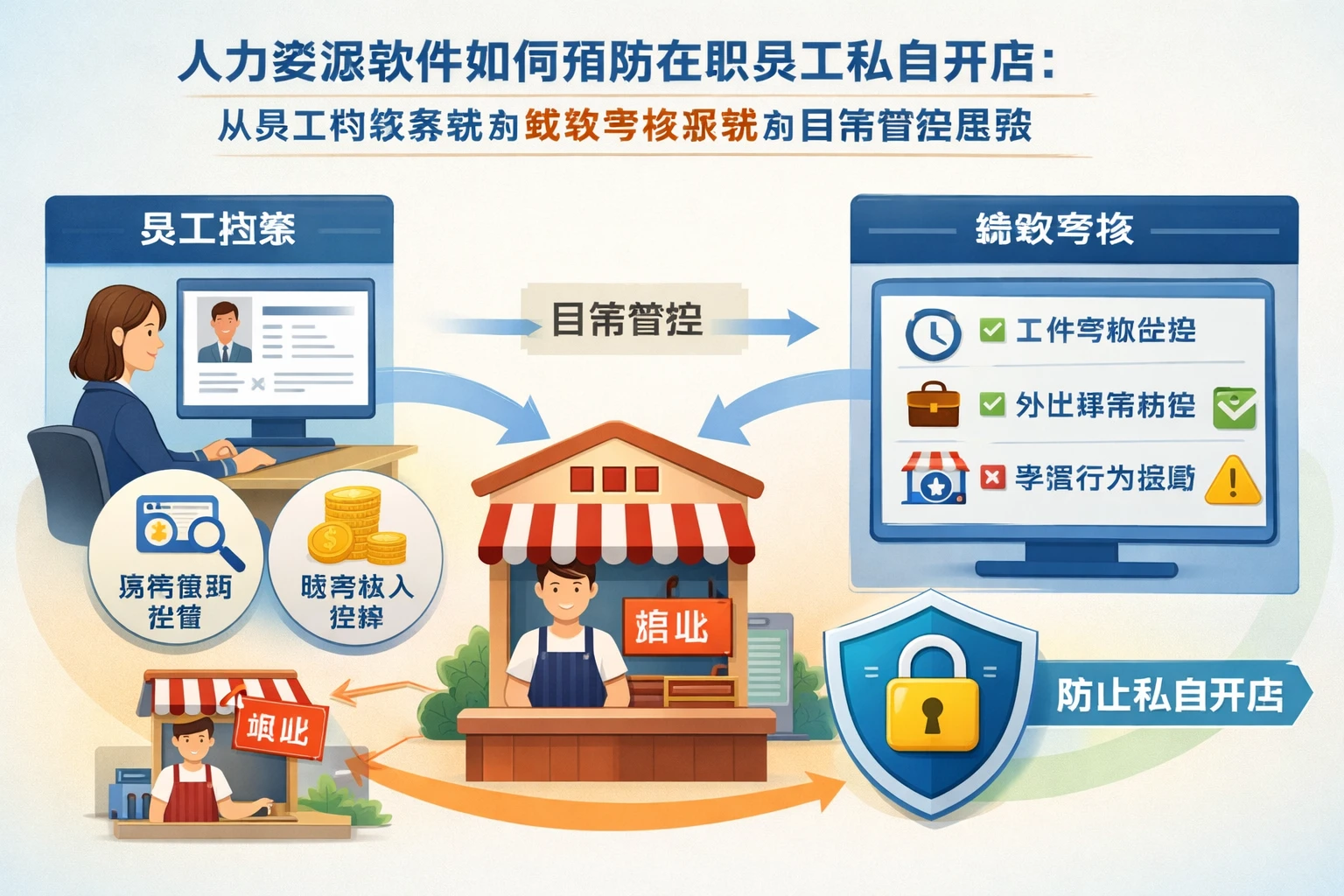 人力资源软件如何预防在职员工私自开店:从员工档案系统到绩效考核系统的日常管控思路