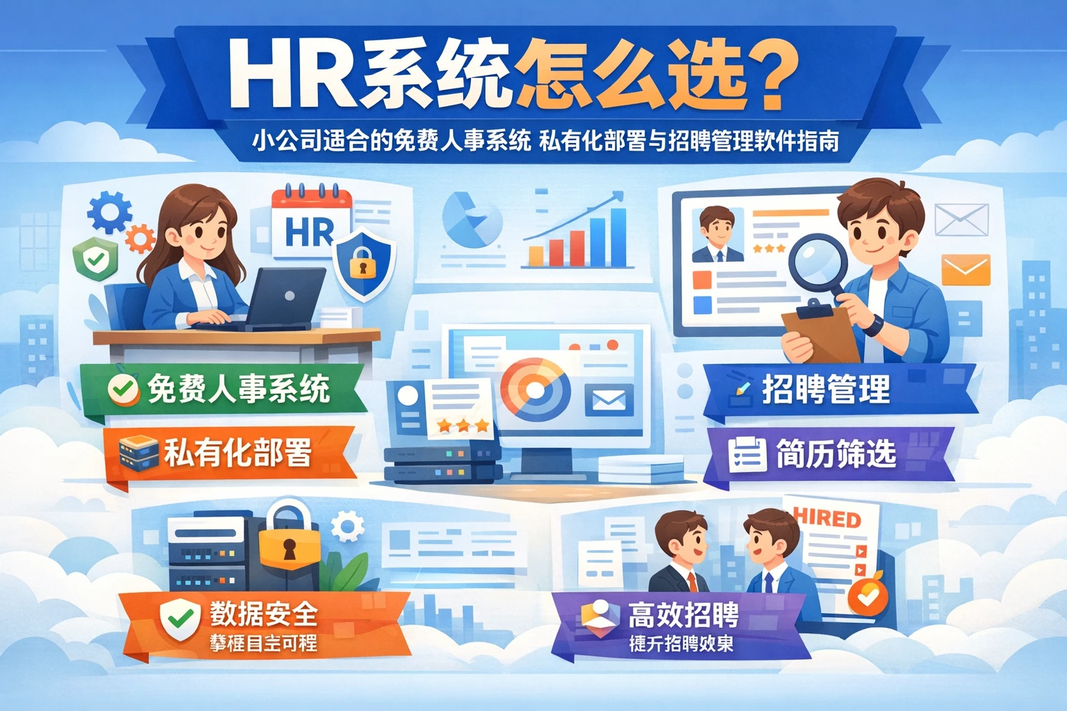 HR系统怎么选?小公司适合的免费人事系统私有化部署与招聘管理软件指南